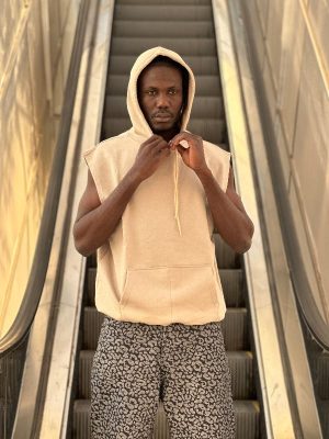 وست کلاهدار رنگ کرم کد 10774