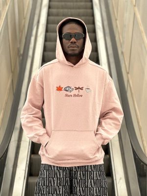 هودی طرحدار صورتی کد 10787