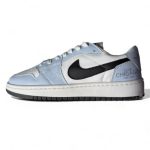 کتونی کاستوم ورنی سفید آبی کد 10807