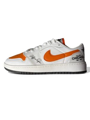 کتونی کاستوم ورنی سفید نارنجی کد 10810