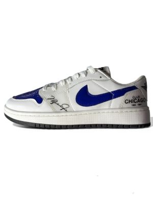 کتونی کاستوم ورنی سفید آبی کد 10811