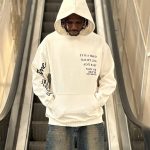 هودی طرحدار سفید کد 2034