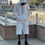 ست هودی شلوارک سفید کد 2092