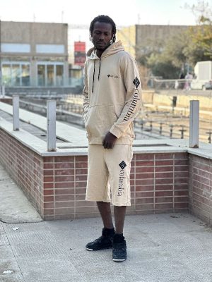 ست هودی شلوارک بنفش کد 2096