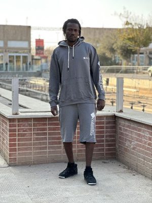 ست هودی شلوارک بنفش کد 2097