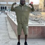 ست هودی شلوارک بنفش کد 2098