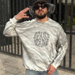 دورس طرحدار رنگ طوسی کد 3097