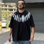 تیشرت طرحدار مشکی کد 11399