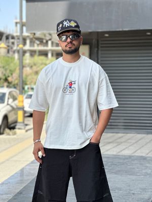 تیشرت چاپی سفید کد 11380