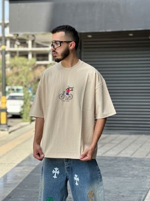 تیشرت چاپی کرم کد 11381