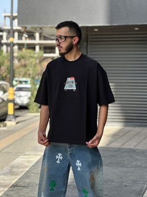 تیشرت چاپی مشکی کد 11389