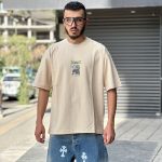 تیشرت چاپی کرم کد 11390