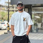 تیشرت باکسی LV سفید کد 11412