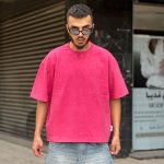تیشرت باکسی سنگشوری سرخابی کد 11415