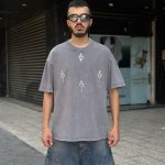 تیشرت کار شده رنگ طوسی روشن کد 11439