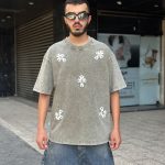 تیشرت کار شده رنگ سبز کد 11444