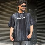 تیشرت طرحدار مشکی کد 50