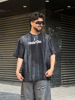 تیشرت طرحدار مشکی کد 50