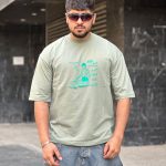 تیشرت کارتونی رنگ سبز روشن کد 57