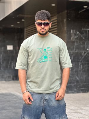 تیشرت کارتونی رنگ سبز روشن کد 57