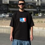 تیشرت طرحدار مشکی کد 76