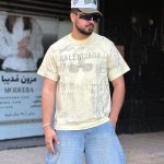 تیشرت طرحدار کرم کد 233
