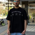 تیشرت باکسی مشکی کد 252