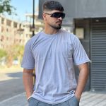 تیشرت بیسیک رنگ طوسی روشن کد 309