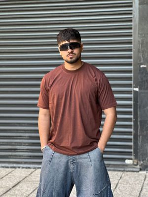 تیشرت بیسیک رنگ شکلاتی کد 312