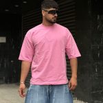 تیشرت طرحدار صورتی کد 335