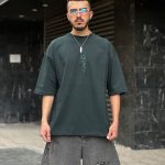 تیشرت طرحدار سبز کد 342