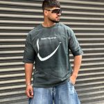 تیشرت چاپی 2نخ خاکستری کد 346