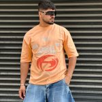 تیشرت چاپی 2نخ نارنجی کد 364