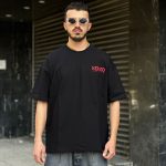 تیشرت طرحدار مشکی کد 367