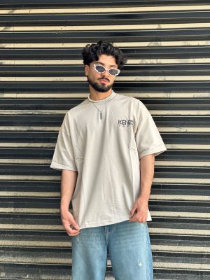 تیشرت طرحدار شیری کد 368
