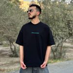 تیشرت طرحدار مشکی کد 380