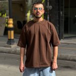 تیشرت بیسیک قهوه ای کد 390