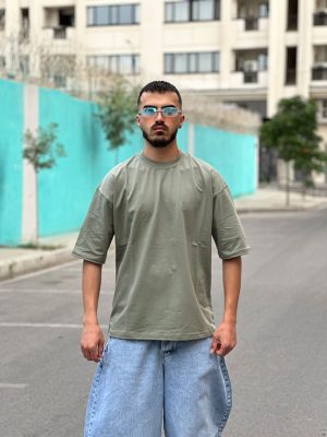 تیشرت بیسیک طوسی روشن کد 396