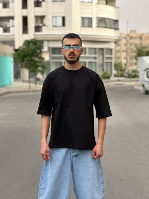 تیشرت بیسیک مشکی کد 402