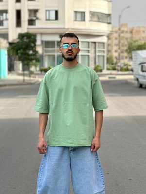تیشرت بیسیک سبز پسته ای کد 403