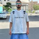 تیشرت طرحدار سفید کد 446