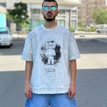 تیشرت طرحدار سفید کد 447