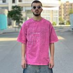 تیشرت سنگشوری طرحدار سنگشوری سرخابی کد 473