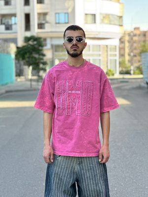 تیشرت سنگشوری طرحدار سنگشوری سرخابی کد 473