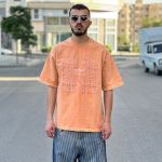 تیشرت سنگشوری طرحدار سنگشوری نارنجی کد 474