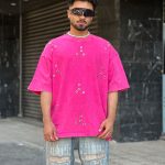 تیشرت طرحدار سرخابی کد 502