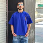 تیشرت باکسی رنگ آبی کد 538