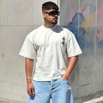 تیشرت باکسی رنگ سفید کد 539