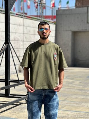 تیشرت باکسی رنگ سبز کد 540