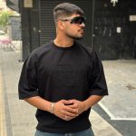 تیشرت باکسی رنگ مشکی کد 572